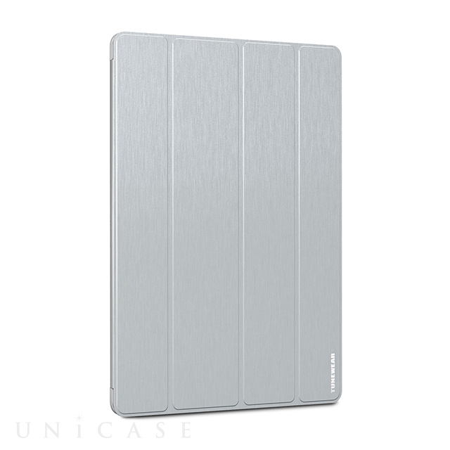 【iPad Pro(12.9inch) ケース】Brushed Metal Look SHELL with Front cover (シルバー)