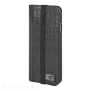 【iPhone6s/6 ケース】ICON WALLET (BLACK CROCO LEATHER)