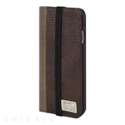 【iPhone6s/6 ケース】ICON WALLET (BROWN WOVEN LEATHER)