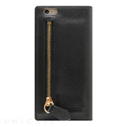 【iPhone6s Plus/6 Plus ケース】Saffiano Zipper Case (ブラック)