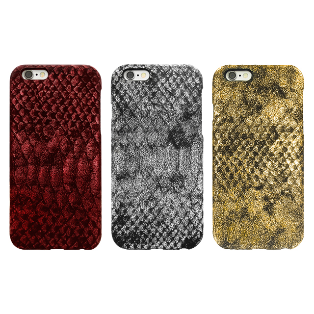 【iPhone6s/6 ケース】PYTHON PU LEATHER Silver for iPhone6s/6サブ画像