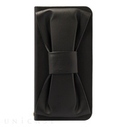 【iPhone6s/6 ケース】Ribbon Corsage Case (ブラック)