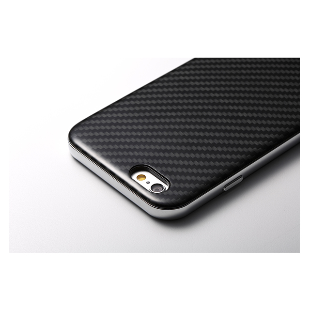 【iPhone6s/6 ケース】Hybrid Case UNIO (Kevler Black + アルミシルバー)サブ画像