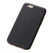 【iPhone6s/6 ケース】Hybrid Case UNIO (Kevler Black + アルミローズゴールド)