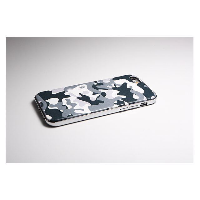 【iPhone6s/6 ケース】Hybrid Case UNIO (Camouflage スノー+アルミブラック)サブ画像