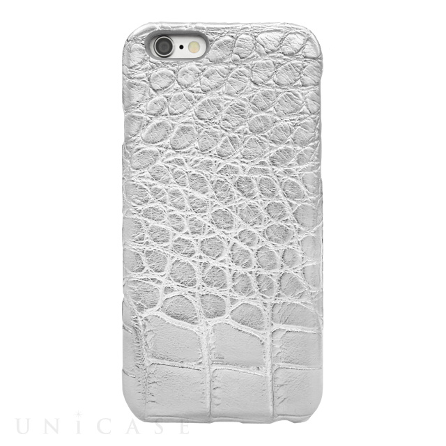 【iPhone6s/6 ケース】CROCODILE PU LEATHER Silver for iPhone6s/6