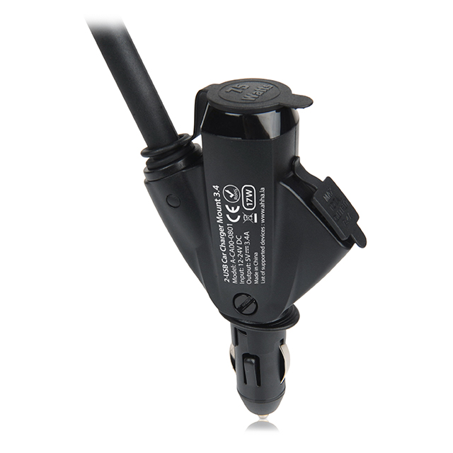 【カーチャージャー＆スタンド】2-USB Car Charger Mount 3.4 POWER HOLDER Casino (Black/Casino Black)goods_nameサブ画像