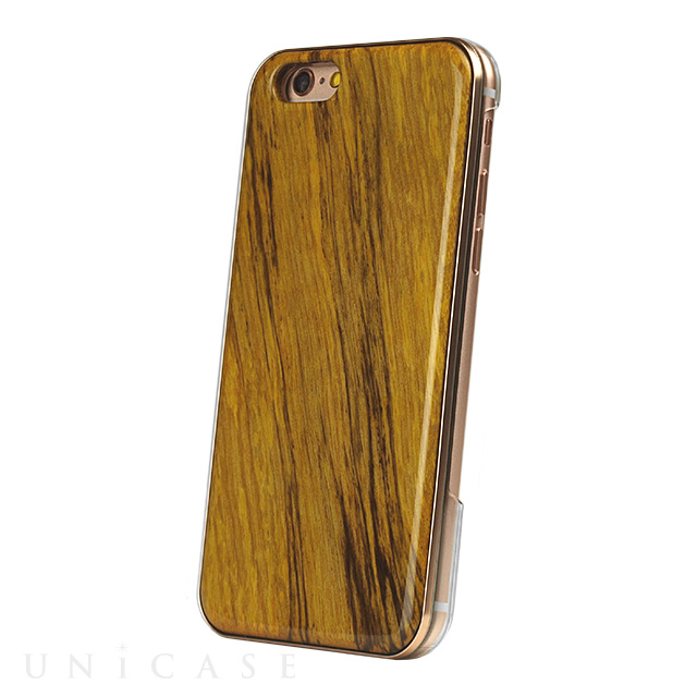 【iPhone6s/6 ケース】REAL WOODEN CASE COVER (サフランイエロー)