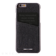 【iPhone6s/6 ケース】Cover denim With Pocket (Black)