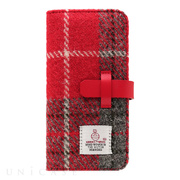 【iPhone6s/6 ケース】Harris Tweed Diary (レッド×グレー)