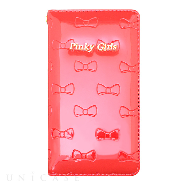 【iPhone6s/6 ケース】Pinky Girls 手帳型ケース リボンタイプ (レッド)
