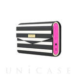 Portable Wireless Speaker with Cover (Pink/Black/White Stripe)