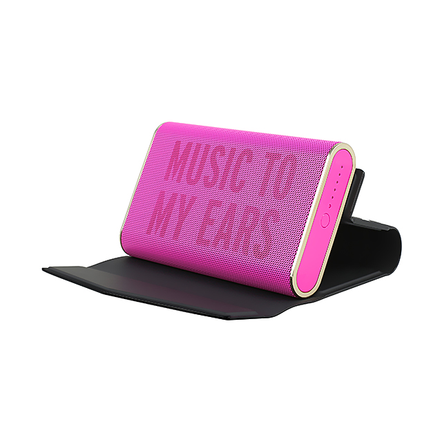 Portable Wireless Speaker with Cover (Pink/Black/White Stripe)サブ画像