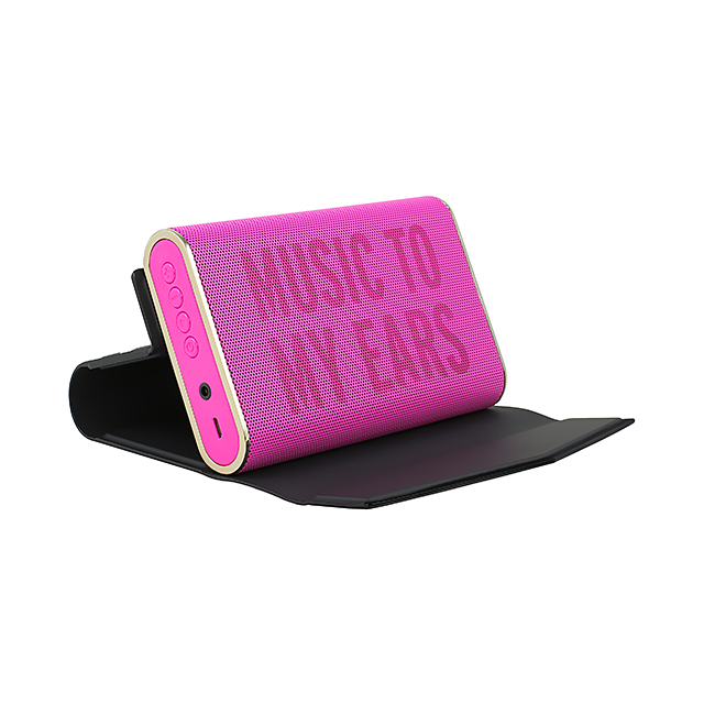 Portable Wireless Speaker with Cover (Pink/Black/White Stripe)サブ画像