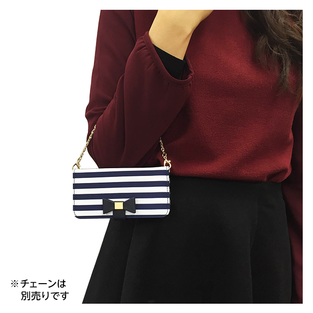 【iPhone6s/6 ケース】Ribbon Diary Stripe Navy for iPhone6s/6サブ画像
