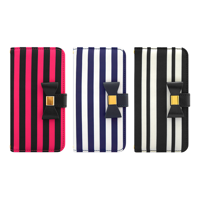 【iPhone6s/6 ケース】Ribbon Diary Stripe Navy for iPhone6s/6サブ画像