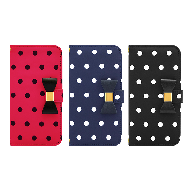 【iPhone6s/6 ケース】Ribbon Diary Dot Navy for iPhone6s/6サブ画像