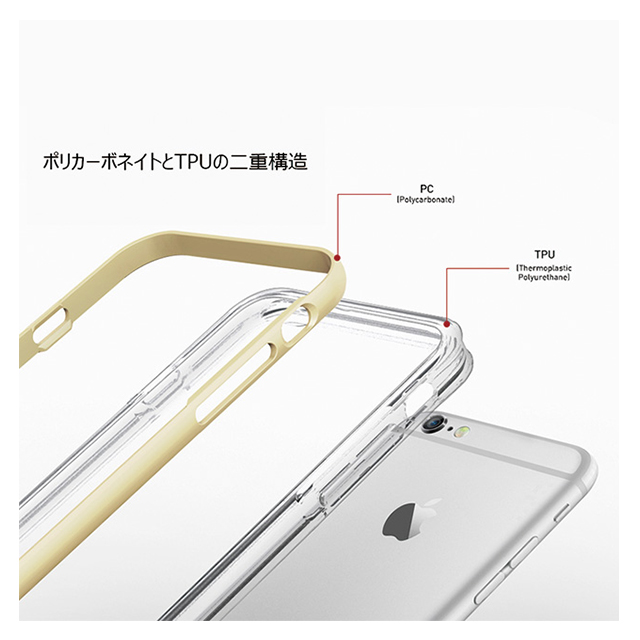 【iPhone6s/6 ケース】MATCH4 クリアケースバンパー (ホワイト)サブ画像