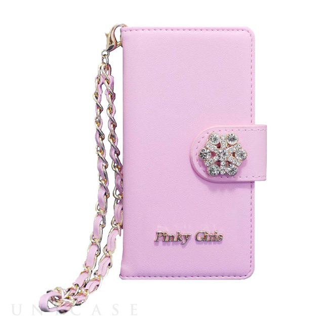 【iPhone6s/6 ケース】Pinky Girls 手帳型ケース ビジュー (ピンク)