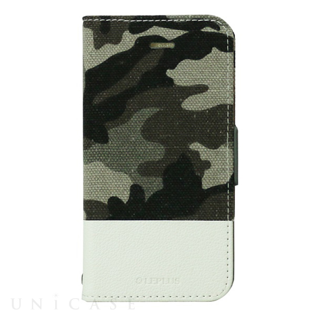 【iPhoneSE(第1世代)/5s/5 ケース】PRIME Fabric/薄型フラップケース (カモフラージュ柄(B))