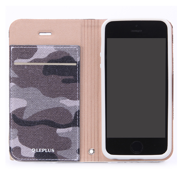 【iPhoneSE(第1世代)/5s/5 ケース】PRIME Fabric/薄型フラップケース (カモフラージュ柄(B))サブ画像