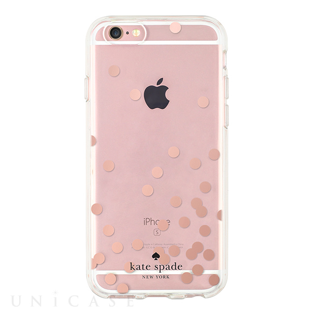 【iPhone6s/6 ケース】Hardshell Clear Case (Confetti Dot Rose Gold Foil/Clear)