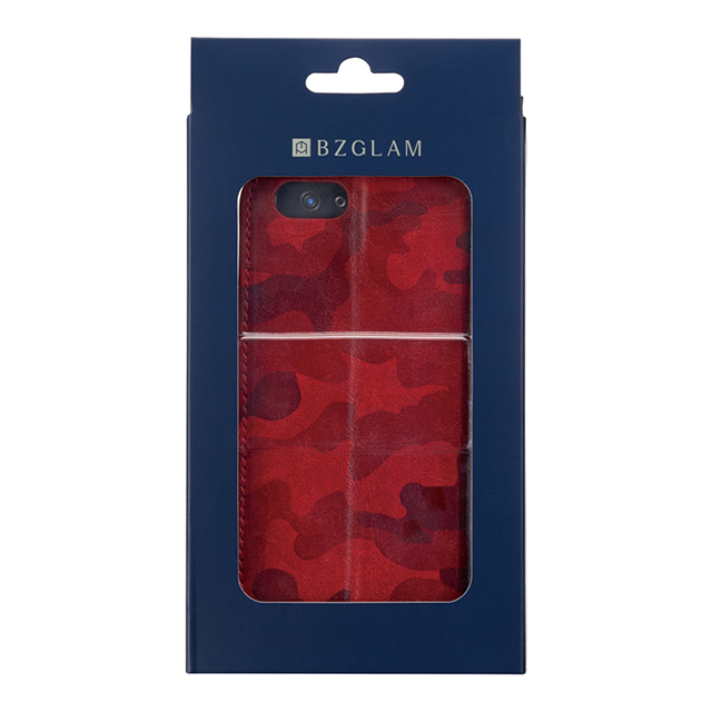 【iPhone6s/6 ケース】BZGLAM カモフラージュダイアリーカバー (レッド)サブ画像