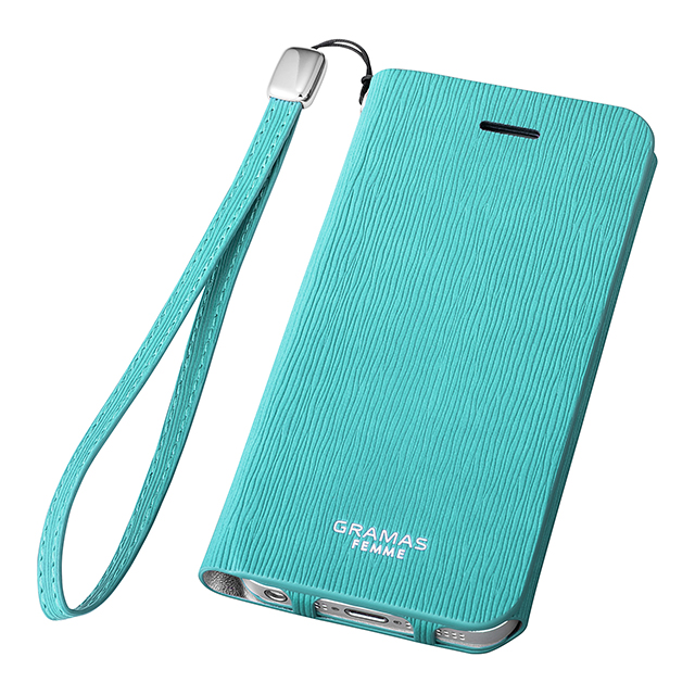 【iPhoneSE(第1世代)/5s/5 ケース】Flap Leather Case ”Colo” (Turquoise)サブ画像