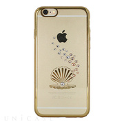 【iPhone6s/6 ケース】Rhinestone Rear Cover Case with Genuine SWAROVSKI Crystal Elements (Shell/Clear/Gold)