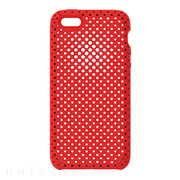 【iPhoneSE(第1世代)/5s/5 ケース】Mesh Case (Red)