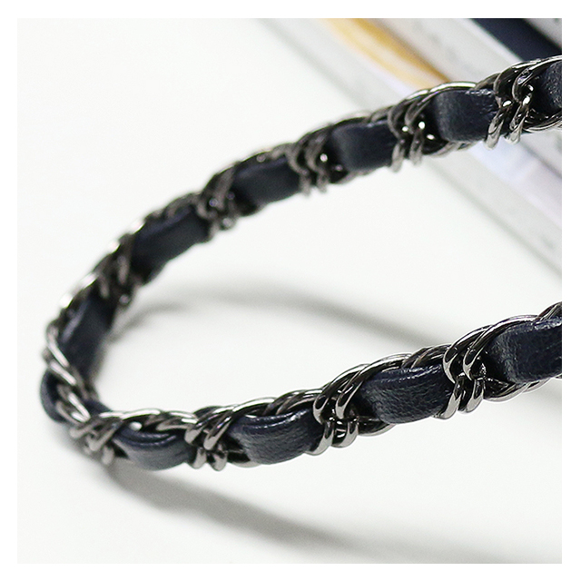 Leather Chain Hand Strap (ネイビー)サブ画像