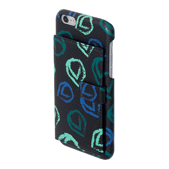 【iPhone6s/6 ケース】Crayon Back cover (Black+Mint)サブ画像