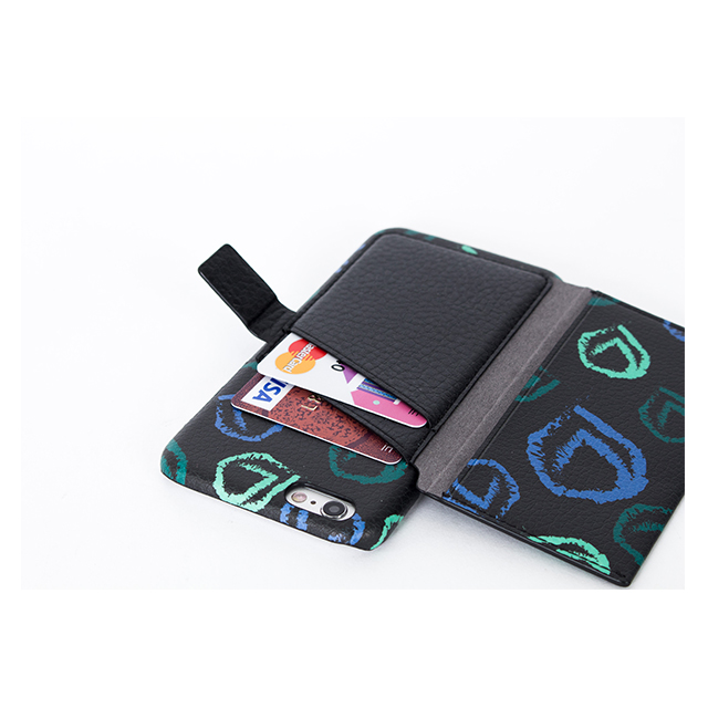 【iPhone6s/6 ケース】Crayon Back cover (Black+Mint)サブ画像