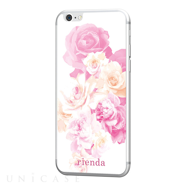 【iPhone6s/6 フィルム】rienda×CRYSTAL ARMOR 背面ガラス Gradation flower (ピンク)