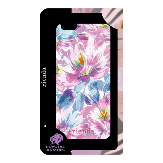 【iPhone6s/6 フィルム】rienda×CRYSTAL ARMOR 背面ガラス Bright flower (ピンク)サブ画像