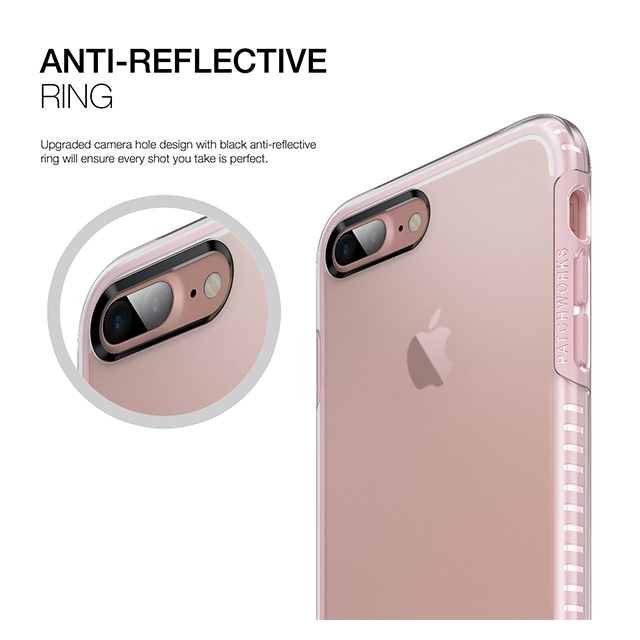 【iPhone8 Plus/7 Plus ケース】Level Case (Pink/Clear)サブ画像