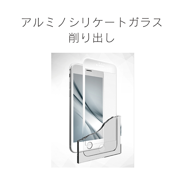 【iPhone7 フィルム】3D立体ガラス (反射防止/ホワイト)サブ画像