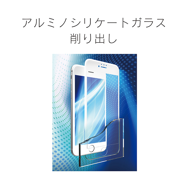 【iPhone7 フィルム】3D立体ガラス (ブルーライト低減/ホワイト)サブ画像