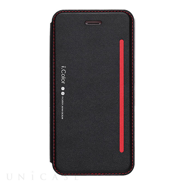 【iPhoneSE(第3/2世代)/8/7 ケース】iColor (Black x Red)
