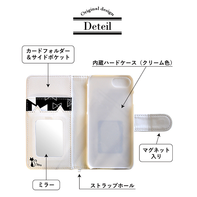 【iPhoneSE(第2世代)/8/7/6s/6 ケース】sippo (ねこボーダー_ピンク)goods_nameサブ画像
