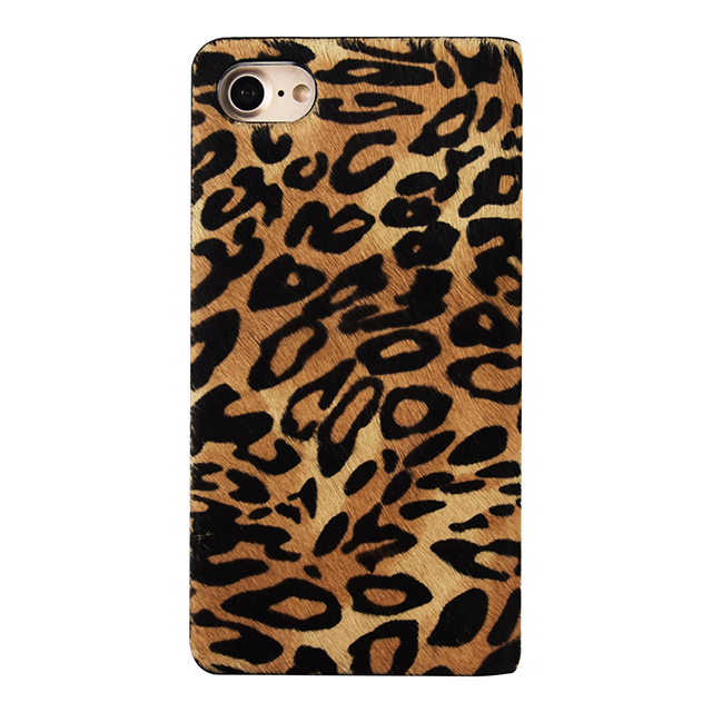 【iPhoneSE(第3/2世代)/8/7 ケース】Leopard Calf Hair Diaryサブ画像