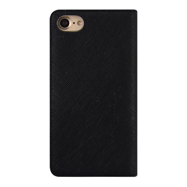 【iPhoneSE(第3/2世代)/8/7 ケース】Saffiano Flip Case (ブラック)サブ画像