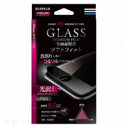 【iPhone7 フィルム】ガラスフィルム「GLASS PREMIUM FILM」 全画面保護 ソフトフィット (つやありフレーム/ブラック) 0.2mm