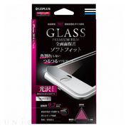 【iPhone7 フィルム】ガラスフィルム「GLASS PREMIUM FILM」 全画面保護 ソフトフィット (つやありフレーム/ホワイト) 0.2mm