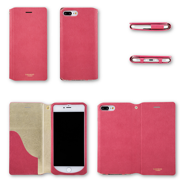【iPhone8 Plus/7 Plus ケース】Flap Leather Case ”Colo” (Pink)サブ画像
