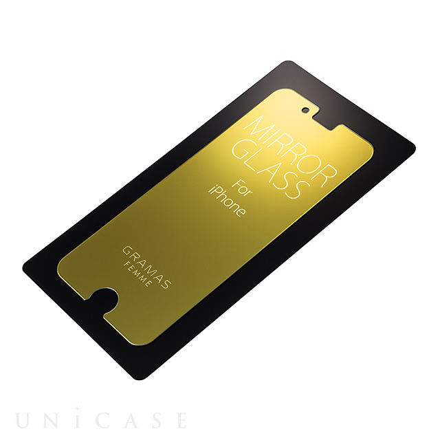 【iPhone8/7 フィルム】Protection Mirror Glass (Gold)