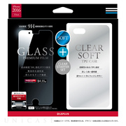 【iPhone7 Plus ケース】ガラスフィルム+ソフトケース セット 「GLASS + CLEAR TPU」 通常/0.33mm＆クリア