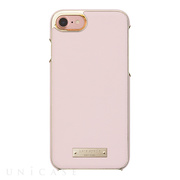 【iPhoneSE(第2世代)/8/7 ケース】Wrap Case (Saffiano Rose Quartz/Gold Logo Plate)