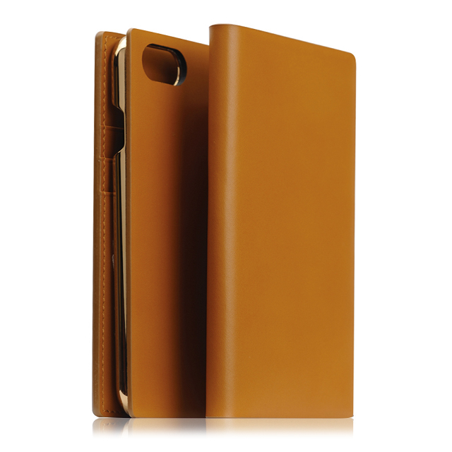 【iPhoneSE(第3/2世代)/8/7 ケース】Calf Skin Leather Diary (キャメル)サブ画像