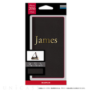 【iPhone8 Plus/7 Plus ケース】一枚革PUレザーケース「James」 (ブラック)